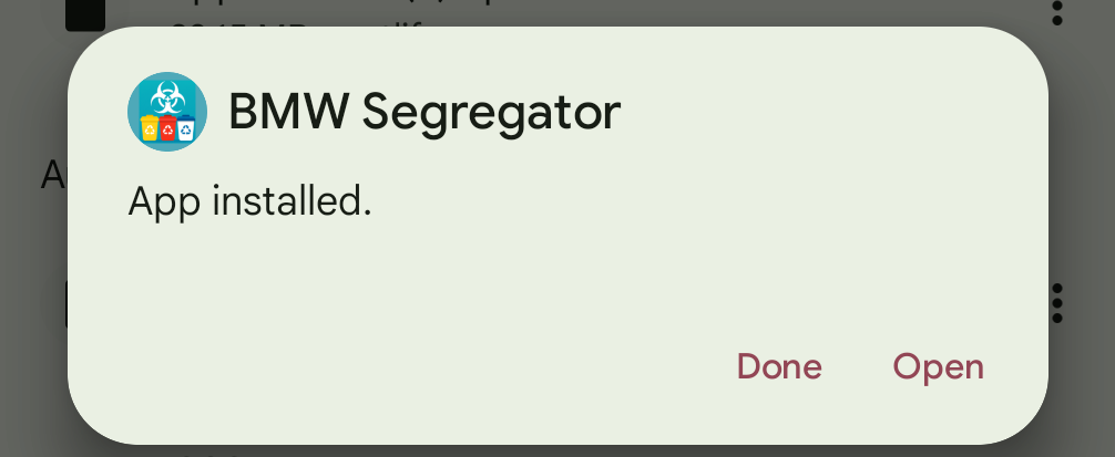 Downloads folder showing APK file
